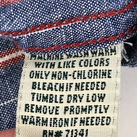 L.L. Bean Button Up Shirt Men's Large Striped Long Sleeve Cotton Casual Pockets - Picture 9 of 9